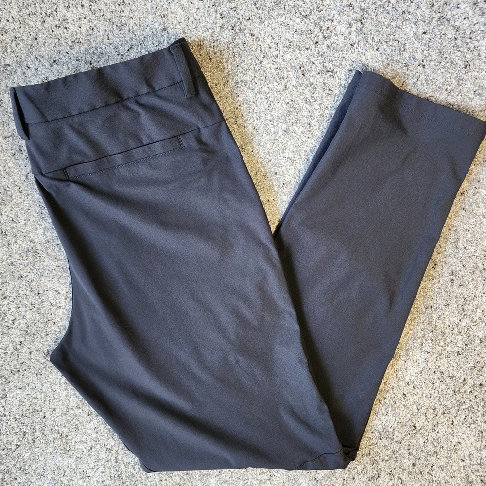 CRZ YOGA Golf Pants Mens 34W Charcoal Grey Technical Performance Excellent